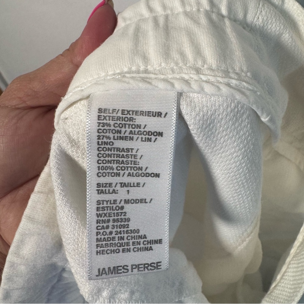 James Perse women White Drawstring Cotton Joggers size 1 - Picture 4 of 7